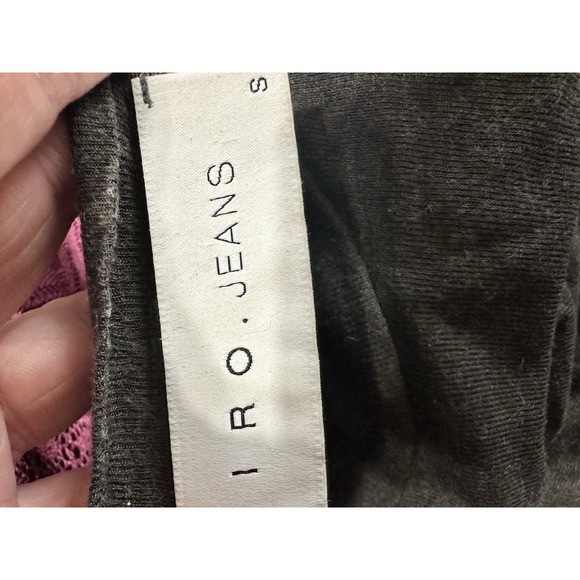 IRO Jeans Kassis Cold Shoulder Cut Out Long Sleeve Wool Blend T-Shirt Sweater S - Picture 8 of 10